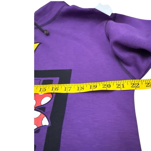 Vintage Betty Boop Purple Graphic Sweatshirt High Neck Drawstring L/XL - Picture 5 of 7